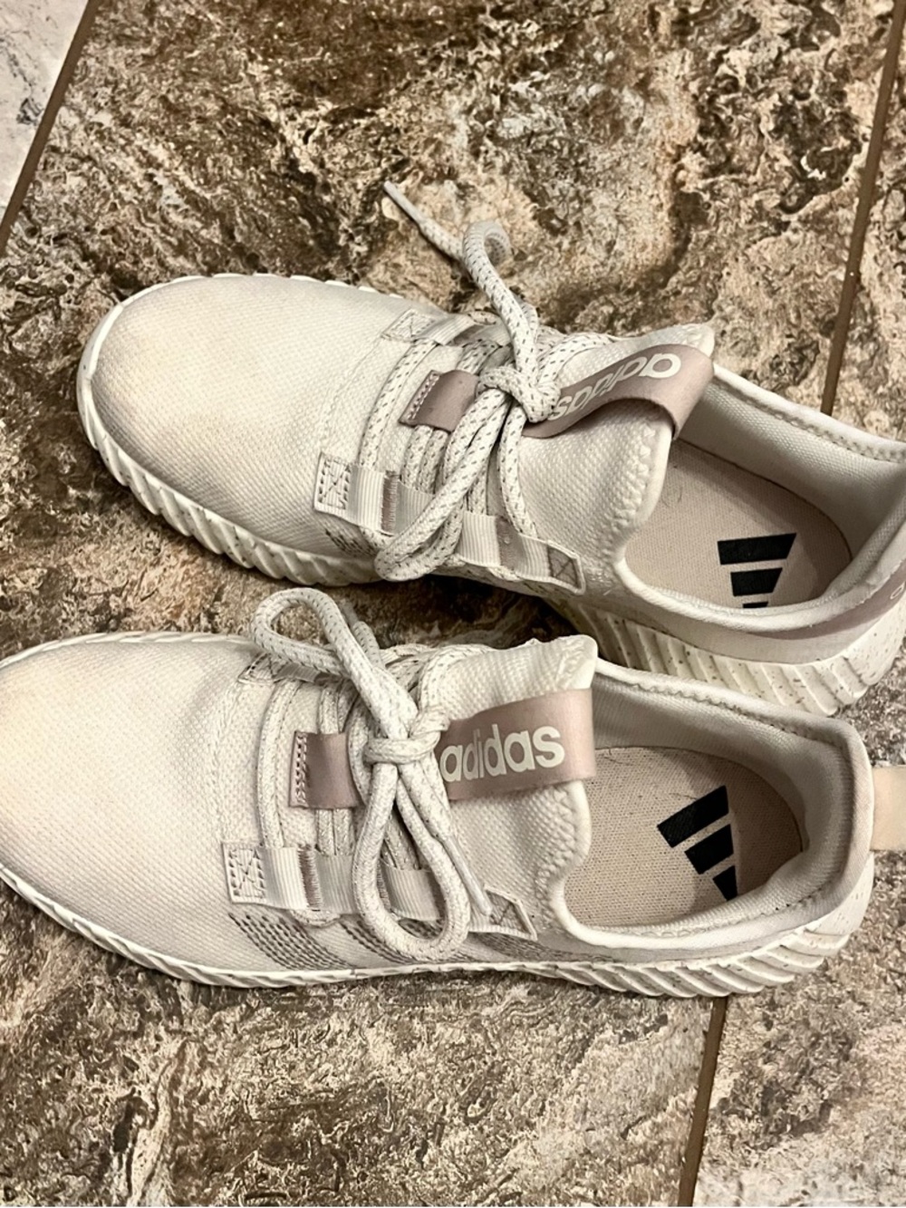 adidas Neutral Beige Knit Low-Top Sneakers